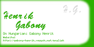 henrik gabony business card
